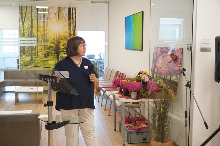 Leitende Ärztin Ingrid Haier-Radermacher bei ihrer Rede