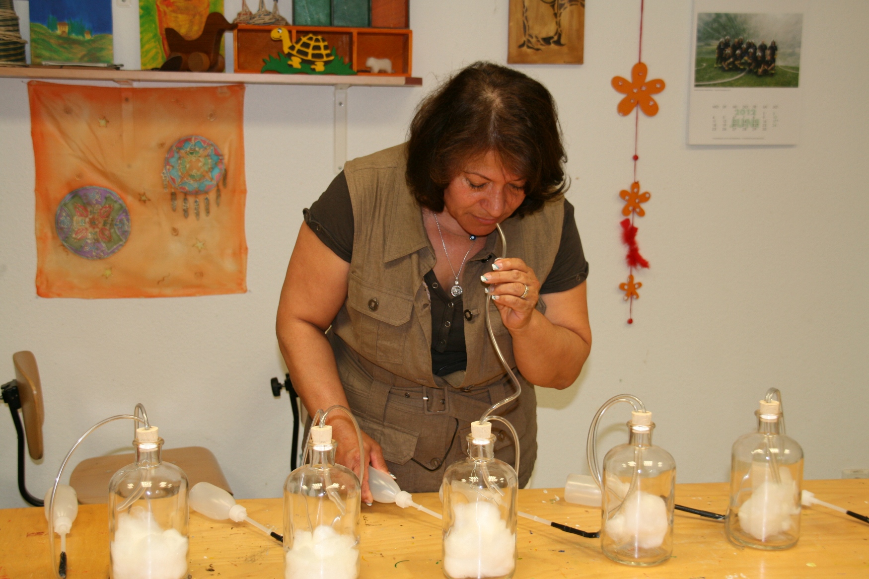 Beim „sensorischen Wohlfühlstopp“ gab es viele Düfte zu entdecken.